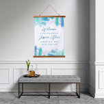 Tapisserie Suspendue Turquoise Blue Watercolor Tie Dye Bat mitzvah Bien<br><div class="desc">Un lavage turquoise bleu et vert d'aquarelle avec une touche de violet,  avec texte modifiable. Customiser pour personnaliser,  déplacer ou mettre à l'échelle des éléments.</div>