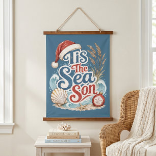 Tapisserie Suspendue Typographie de Noël Côtière C'est la Saison de la