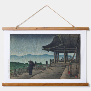 Tapisserie Suspendue ukiyoe [hasui] C19 Temple Kiyomizu en pluie
