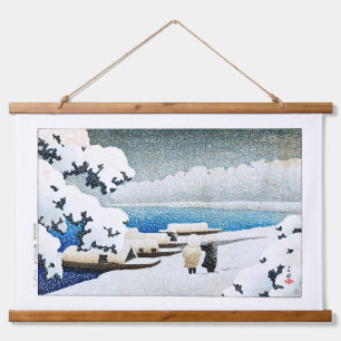 Tapisserie Suspendue ukiyoe [hasui] C27 Amanohashidate en Neige