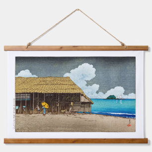 Tapisserie Suspendue ukiyoe [hasui] C32 Cottage balnéaire, Himi, Etchu