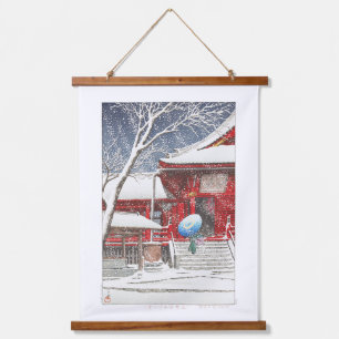 Tapisserie Suspendue ukiyoe - hasui - m09 - Neige à Ueno Kiyomizudo -