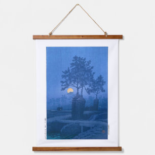 Tapisserie Suspendue ukiyoe - hasui - N°20 Nuit au clair de lune à Gamo