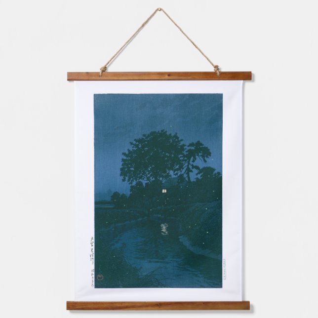 Tapisserie Suspendue Ukiyoe - hasui - N° 45 Minuma River à Omiya - (Recto)