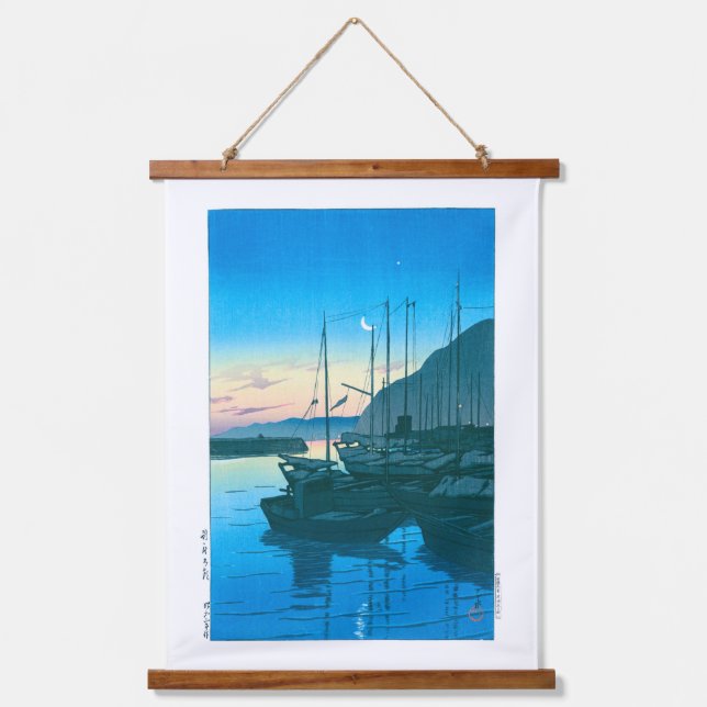 Tapisserie Suspendue ukiyoe - hasui - No.16 Matin à Beppu - (Recto)