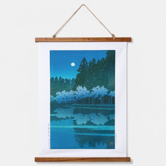 Tapisserie Suspendue ukiyoe - hasui - No.19 Nuit de printemps à Inokash (Recto)