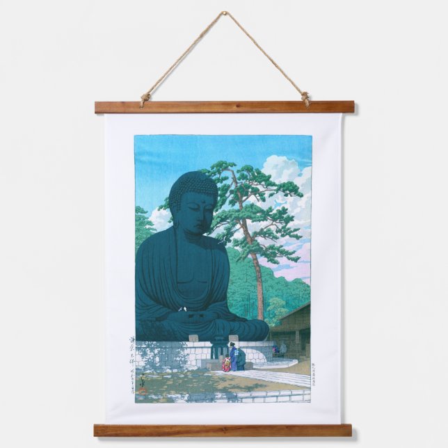 Tapisserie Suspendue ukiyoe - hasui - No.1 Le Grand Bouddha de Kamakura (Recto)