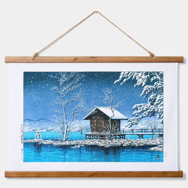 Tapisserie Suspendue Ukiyoe - hasui - No.28 Kansanomiya Sanctuaire à .. (Devant)