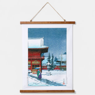 Tapisserie Suspendue ukiyoe - hasui - No.43 Neige au Nezu Gongen Sanctu