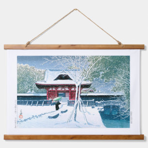 Tapisserie Suspendue ukiyoe - hasui - No.8 Neige au parc Shiba -