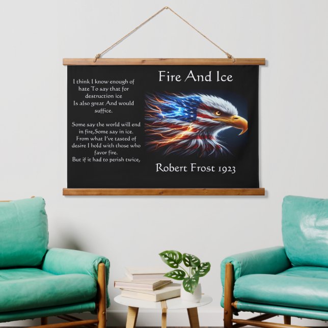 Tapisserie Suspendue Un aigle puissant orné fièrement d'un Américain (Salon)