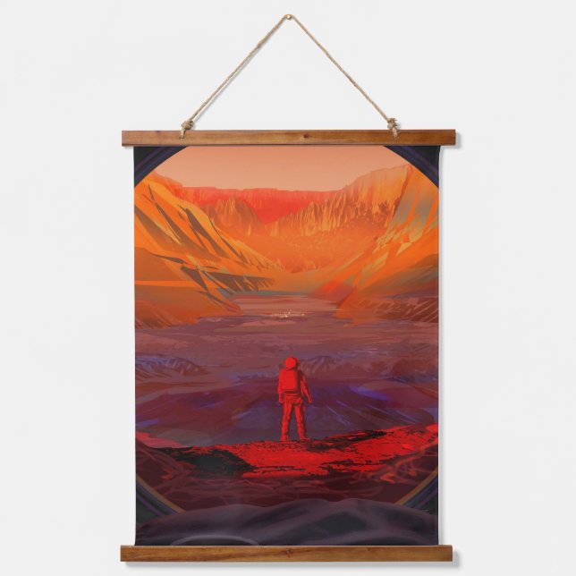 Tapisserie Suspendue Un Astronaute Sur Mars (Recto)