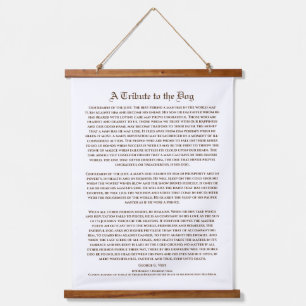 Tapisserie Suspendue Un hommage au chien, le meilleur ami de l'homme