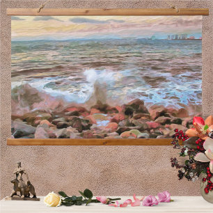 Tapisserie Suspendue Vagues rocheuses 0742