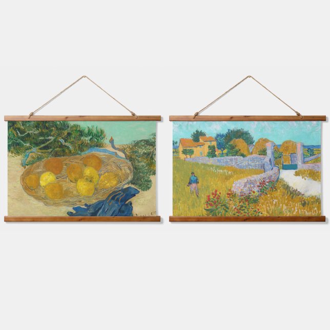 Tapisserie Suspendue Van Gogh Ensemble 2 Art Still Life Farmhouse Bois (Double)