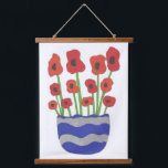Tapisserie Suspendue Vase of Poppies Poster d'art contemporain Imprimer<br><div class="desc">Peinture contemporaine d'un vase de pavots.</div>