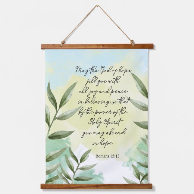 Tapisserie Suspendue Verdure Verdure Verset Bible verse Mur (Recto)