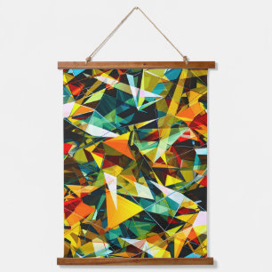 Tapisserie Suspendue Verre cristal abstrait géométrique moderne coloré