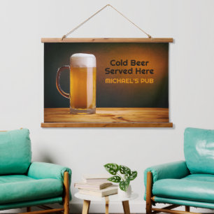 Tapisserie Suspendue Verre de bière sur mesure / Pub
