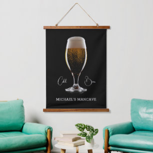Tapisserie Suspendue Verre texte personnalisé de la bière