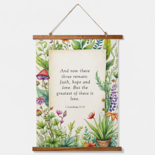 Tapisserie Suspendue Verset de la Bible 1 Corinthiens 13:13