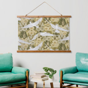 Tapisserie Suspendue Vert sauge vintage motif floral Dove & Lily