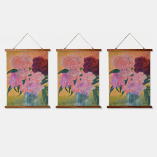 Tapisserie Suspendue Vie morte avec Peonies Peinture