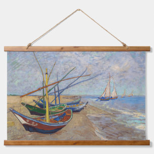 Tapisserie Suspendue Vincent van Gogh - Bateaux de pêche sur la plage