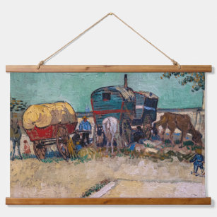 Tapisserie Suspendue Vincent Van Gogh - Caravanes, Camp de Tziganes prè