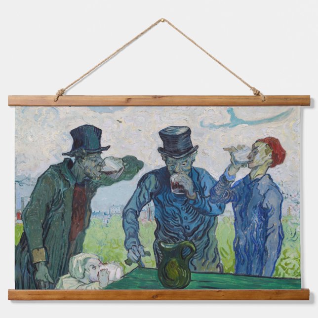 Tapisserie Suspendue Vincent van Gogh - Les buveurs, après Daumier (Devant)