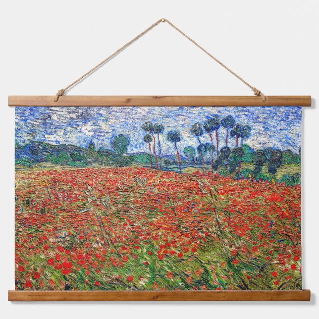 Tapisserie Suspendue Vincent van Gogh - Poppy Field (Devant)