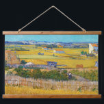 Tapisserie Suspendue Vincent van Gogh - Récolte à La Crau<br><div class="desc">Récolte à La Crau,  avec Montmajour dans l'Arrière - plan - Vincent van Gogh,  1888</div>