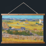 Tapisserie Suspendue Vincent van Gogh - Récolte à La Crau<br><div class="desc">Récolte à La Crau,  avec Montmajour dans l'Arrière - plan - Vincent van Gogh,  1888</div>