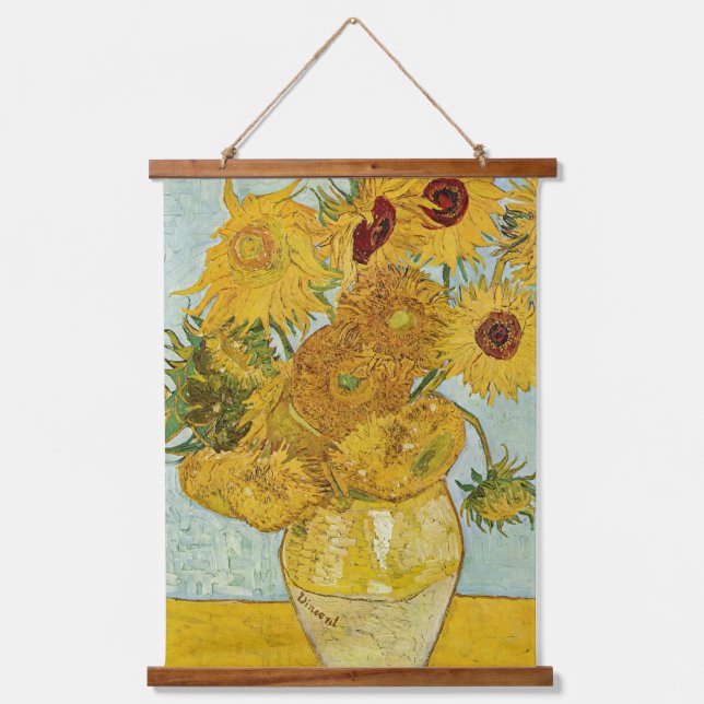 Tapisserie Suspendue Vincent Van Gogh - Vase avec douze tournesols (Recto)