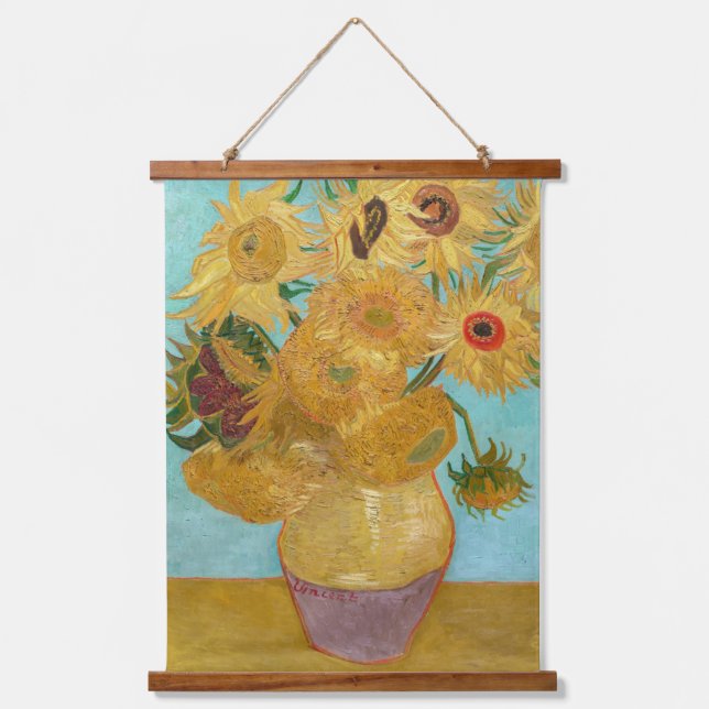 Tapisserie Suspendue Vincent Van Gogh - Vase avec douze tournesols (Recto)