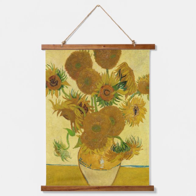 Tapisserie Suspendue Vincent van Gogh - Vase avec quinze tournesols (Recto)