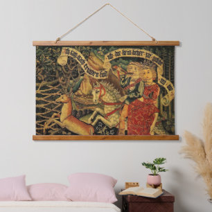 Tapisserie Suspendue Vintage Allemagne Moyen-Age Renaissance Love Chass