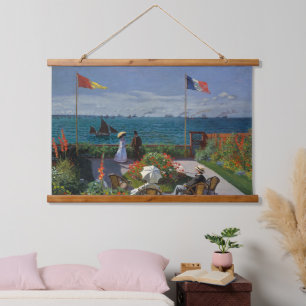 Tapisserie Suspendue Vintage Claude Monet Terrasse a Sainte-Adresse