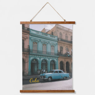 Tapisserie Suspendue Vintage voiture sarcelle Classique La vieille Hava