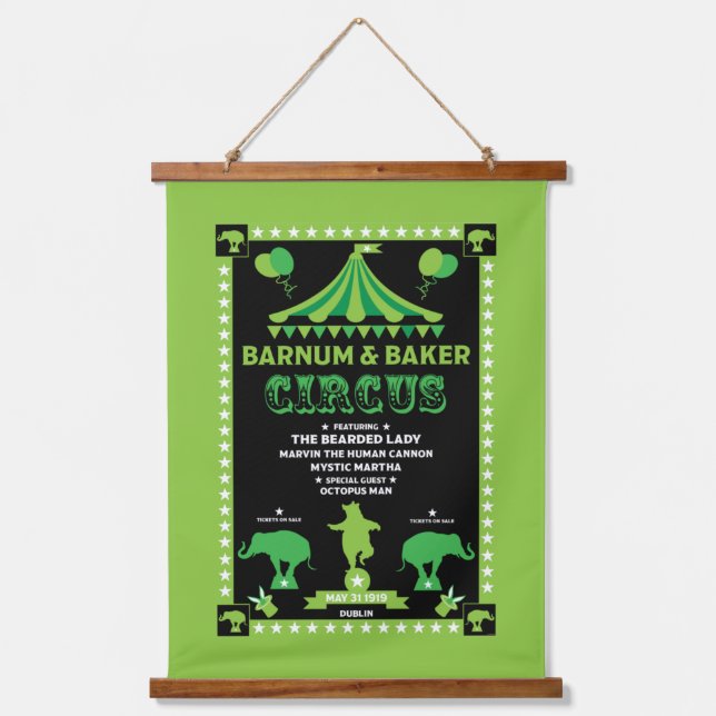 Tapisserie Suspendue Vintages originaux inspirés Cirque (Recto)