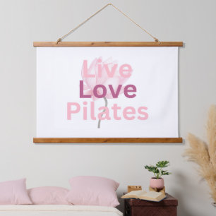 Tapisserie Suspendue Vivez Amour Pilates Lotus Bien-être Calme Cadeau p