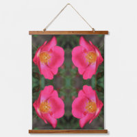 Vivid Pétales rose Miroir Art Floral Abstrait