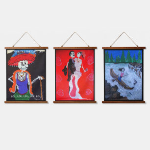 Tapisserie Suspendue Vivre, amour, rire, être drôle