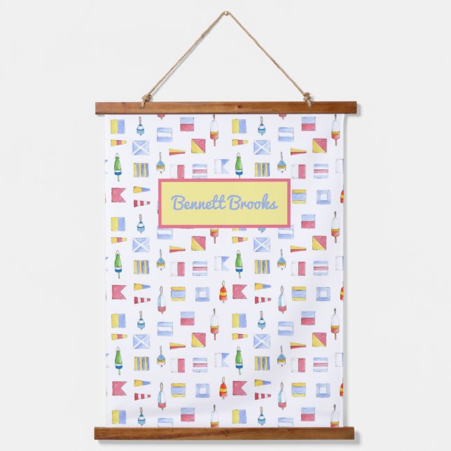 Tapisserie Suspendue Voile et garçons nautiques (Recto)