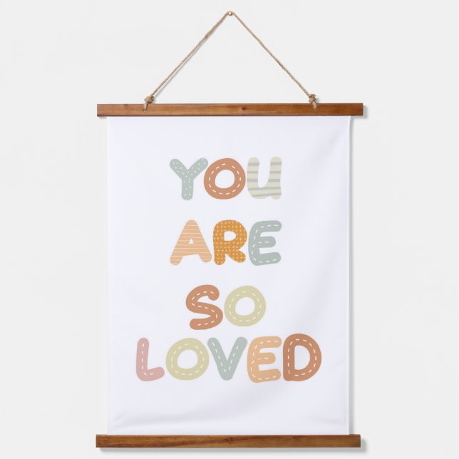 Tapisserie Suspendue Vous êtes si aimé Rainbow Baby Nursery (Recto)