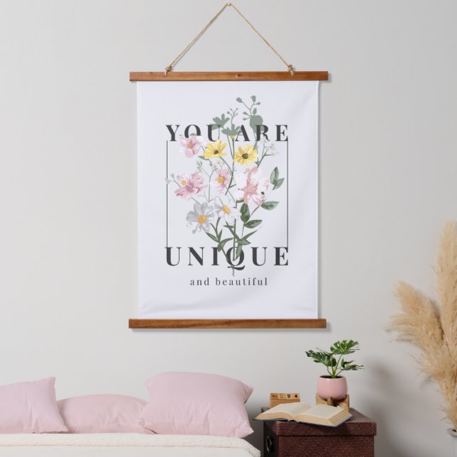 Tapisserie Suspendue Vous êtes un Slogan floral unique (Chambre à coucher)