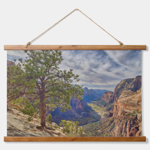 Tapisserie Suspendue Vue de Zion Canyon depuis Angels Landing