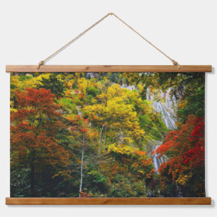 Tapisserie Suspendue Vue pittoresque de l'automne Hagoromo Falls Hokkai