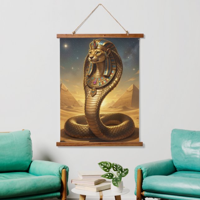 Tapisserie Suspendue Wadjet – Egyptian Cobra Goddess (Salon)