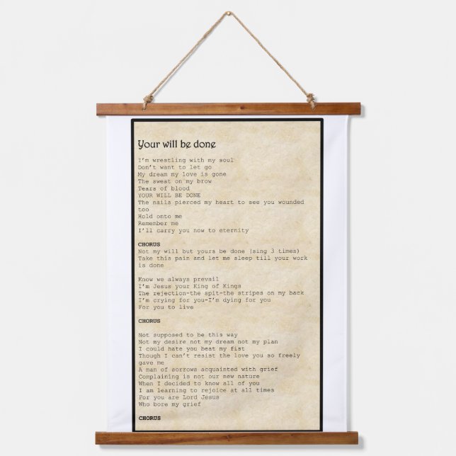 Tapisserie Suspendue Wall art - Your will be done  (Recto)